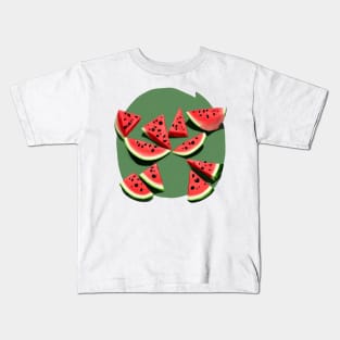 Watermelon Cool Tropical Fruit Kids T-Shirt